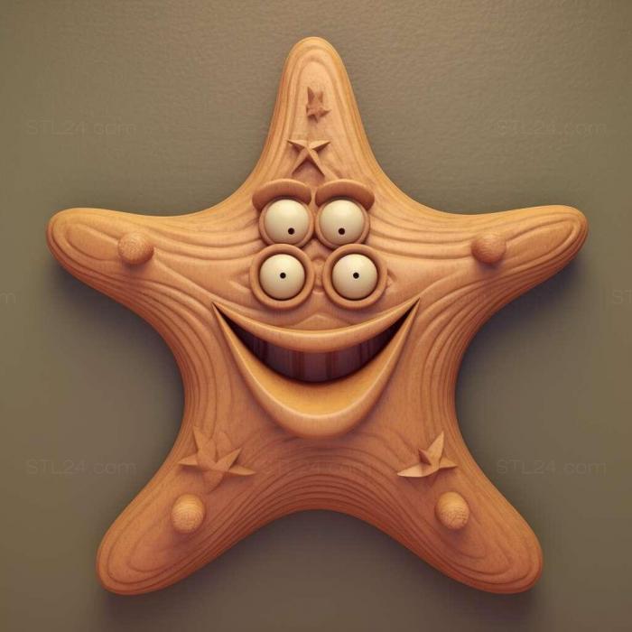 Characters (st patrick star 4, HERO_3324) 3D models for cnc